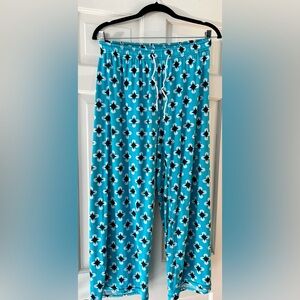 Hello Mello Blue Patterned Super Soft Pajama Lounge Pants Size M